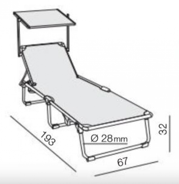Stiliac® Sonnenliege Mykonos "Hellgrau"